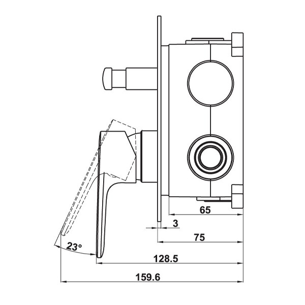 ảnh sản phẩm Bộ trộn âm 2 đường nước Hafele Kobe 589.15.007