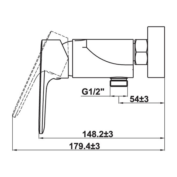 ảnh sản phẩm Bộ trộn nổi 1 đường nước Hafele 589.15.006