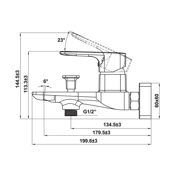 ảnh sản phẩm Bộ trộn nổi 2 đường nước Hafele Kobe 589.15.005