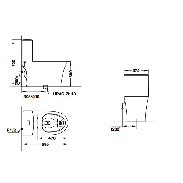 ảnh sản phẩm Bồn cầu Hafele 588.79.407