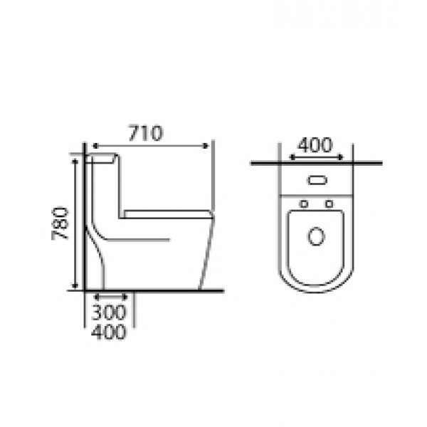 ảnh sản phẩm Bồn cầu một khối Gama GMBC909