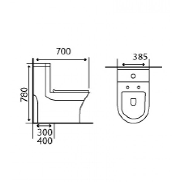 ảnh sản phẩm Bồn cầu một khối Gama GMBC930