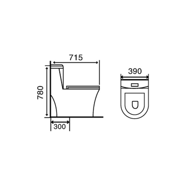 ảnh sản phẩm Bồn cầu một khối Gama GMBC961