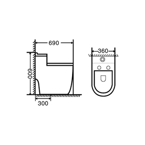 ảnh sản phẩm Bồn cầu một khối Gama GMBC967