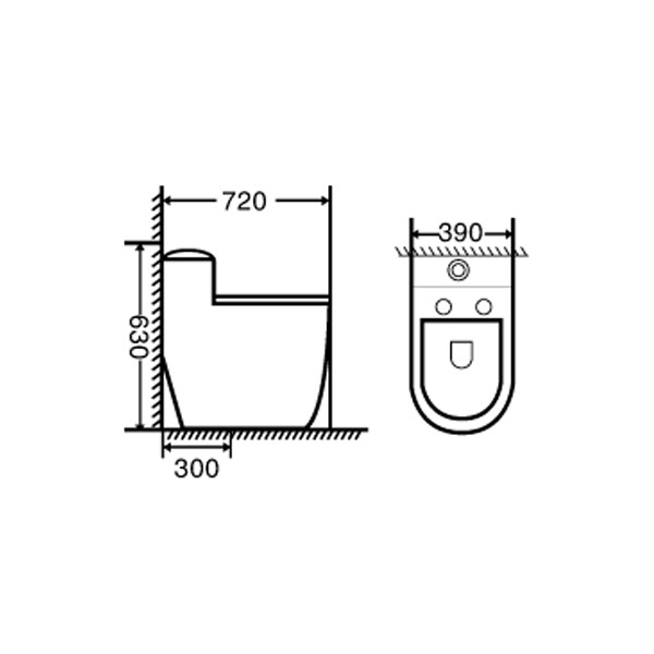 ảnh sản phẩm Bồn cầu một khối Gama GMBC968