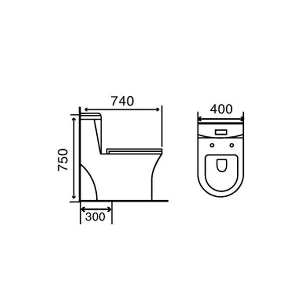 ảnh sản phẩm Bồn cầu một khối Gama GMBC991