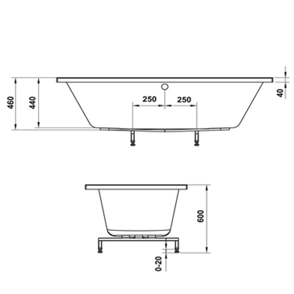 ảnh sản phẩm Bồn tắm âm Hafele Nagoya 1500 588.79.601