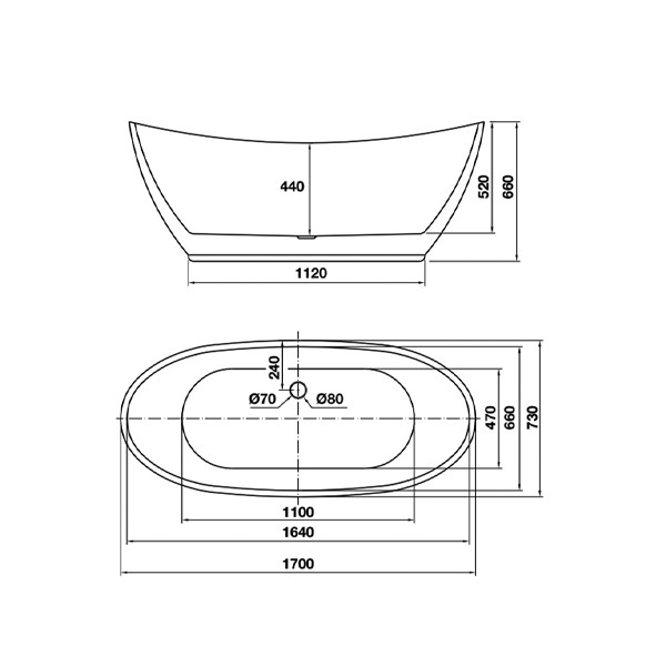 ảnh sản phẩm Bồn tắm độc lập Nagoya Hafele 588.99.600