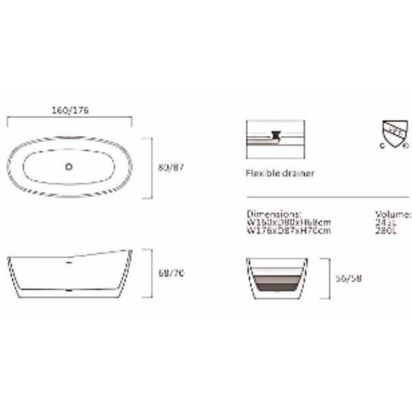 ảnh sản phẩm Bồn tắm Euroking EU-6037 Flower Color