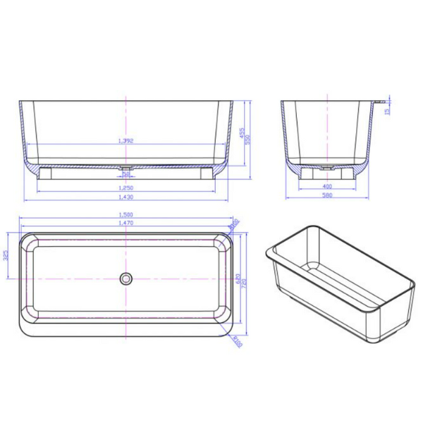 ảnh sản phẩm Bồn tắm Euroking EU-65181 Trắng