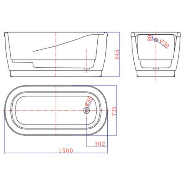 ảnh sản phẩm Bồn tắm Nofer NG-1829