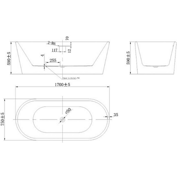 ảnh sản phẩm Bồn tắm Nofer NG-1981 With Shelf