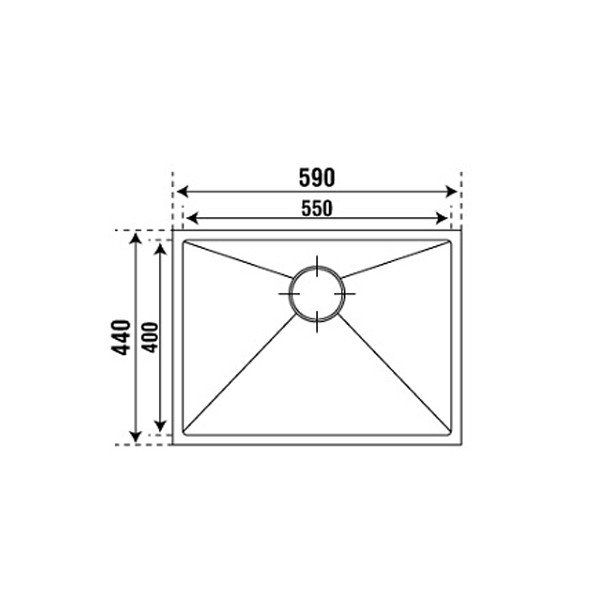 ảnh sản phẩm Chậu rửa chén Inox Pona PNI1-5944