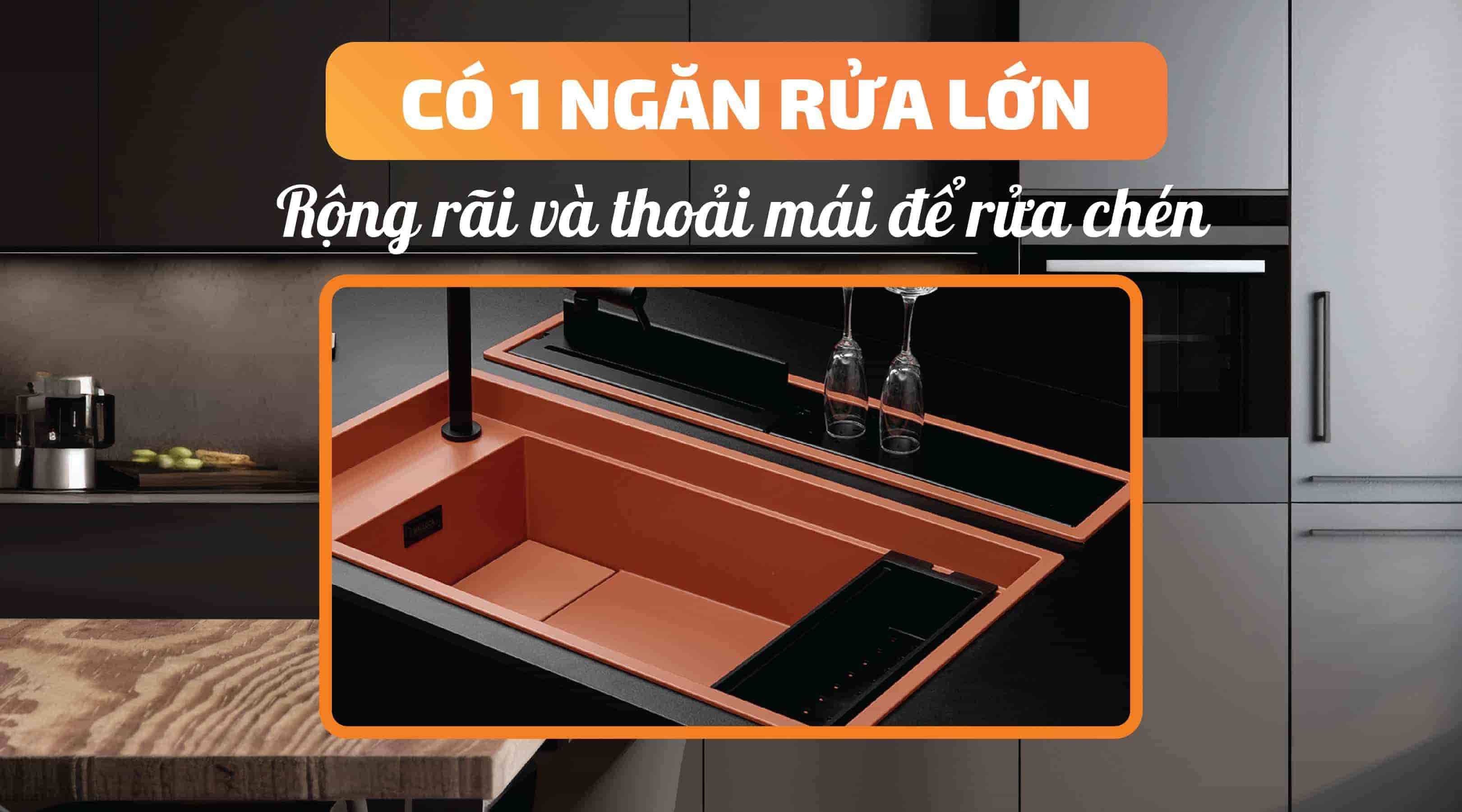 Chậu rửa ché Malloca K83S - MYST K83L - Có 1 ngăn rửa lớn