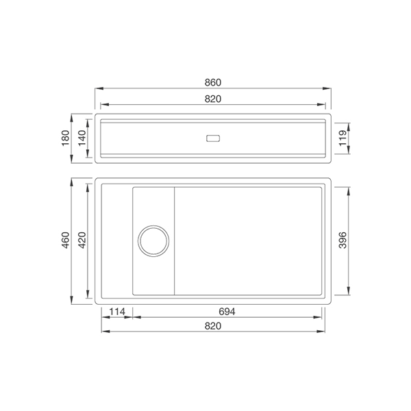 ảnh sản phẩm Chậu rửa chén Malloca K83S - MYST K83L