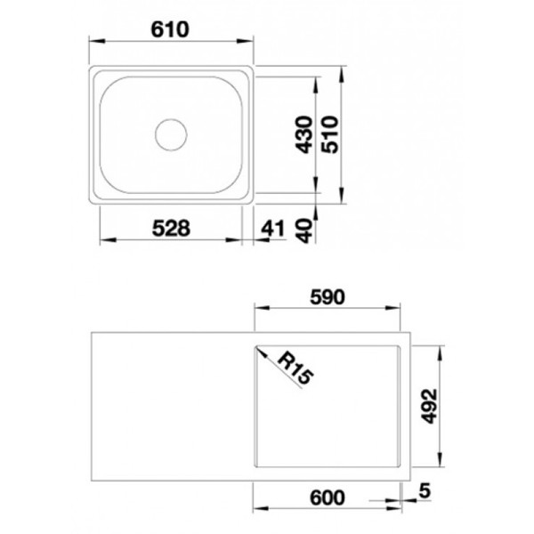 ảnh sản phẩm Chậu rửa chén Hafele Blanco - PLENTA 6 570.27.199