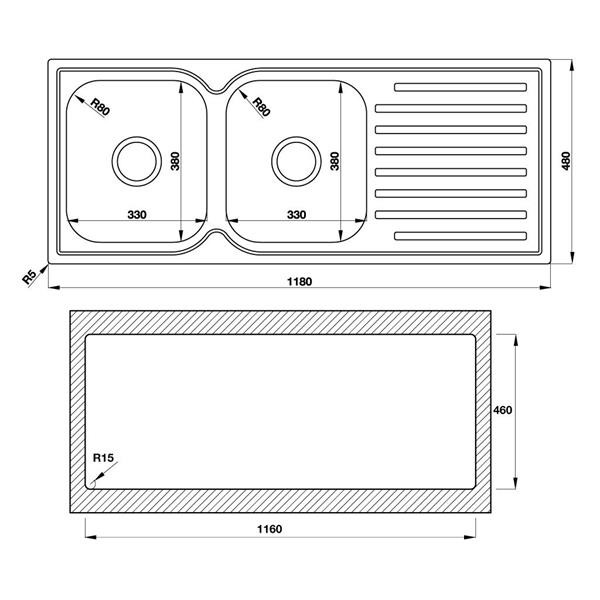 ảnh sản phẩm Chậu rửa chén Hafele HS-S11848 567.23.030