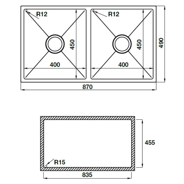 ảnh sản phẩm Chậu rửa chén Hafele HS19-SSN2S90M 567.23.050