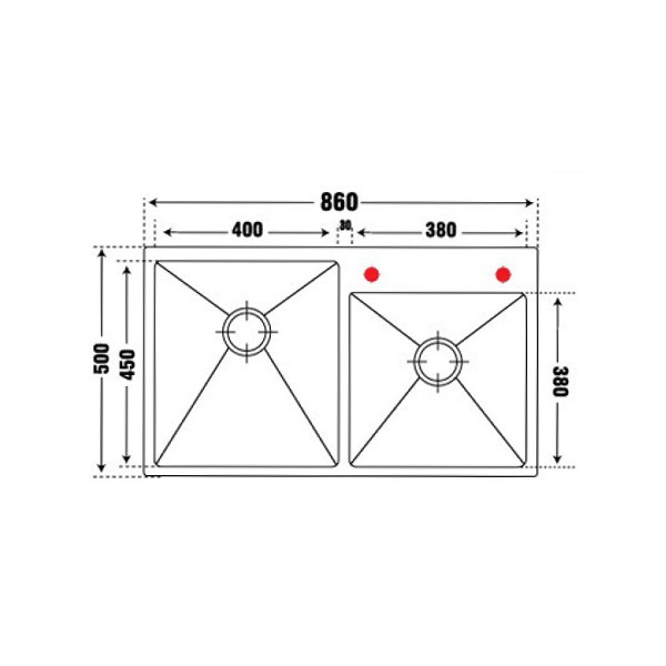 ảnh sản phẩm Chậu rửa chén Inox Pona PNI2-8650