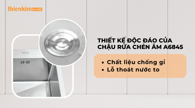 Chậu rửa chén Aladinn A6845 thiết kế độc đáo