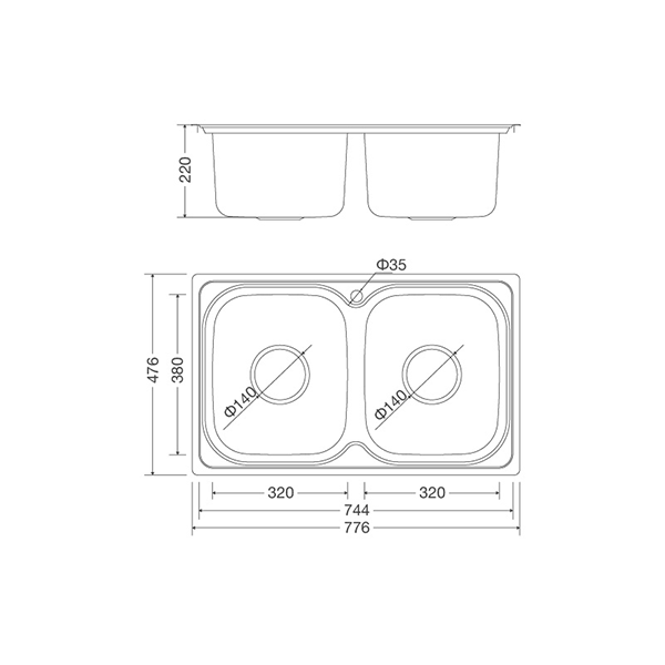 ảnh sản phẩm Chậu rửa chén Malloca MS 1001 NEW