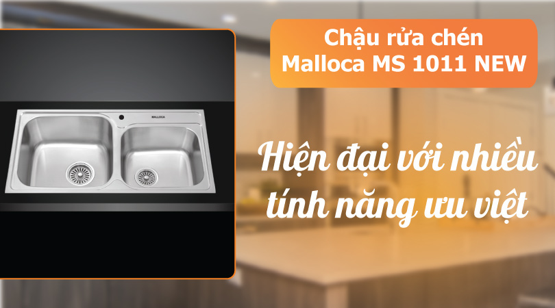 Chậu rửa chén Malloca MS 1011 NEW - Hiện đại với nhiều tính năng