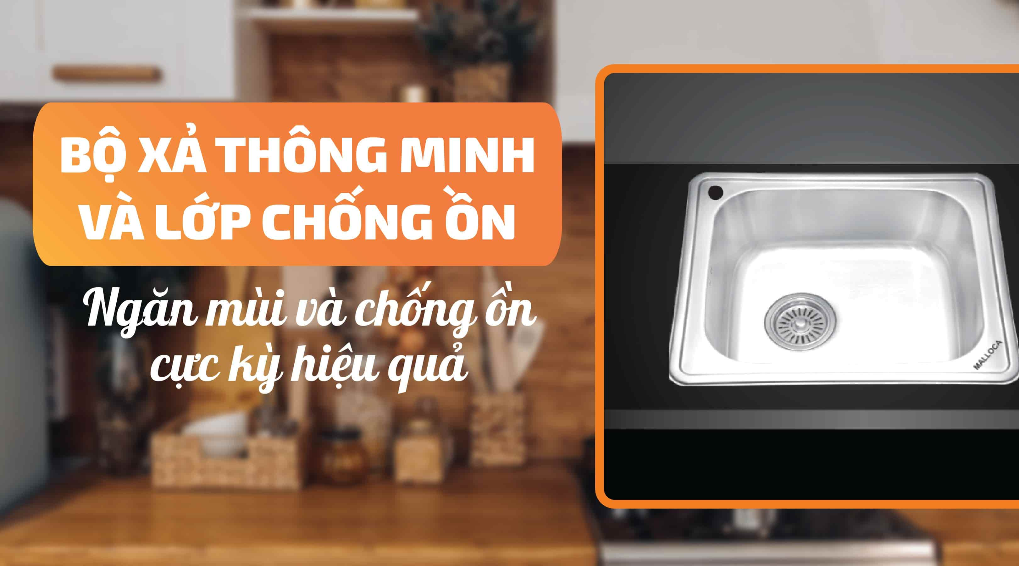 Chậu rửa chén Malloca MS 1023 - bộ xả thông minh 