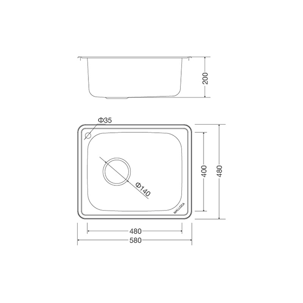 ảnh sản phẩm Chậu rửa chén Malloca MS 1023