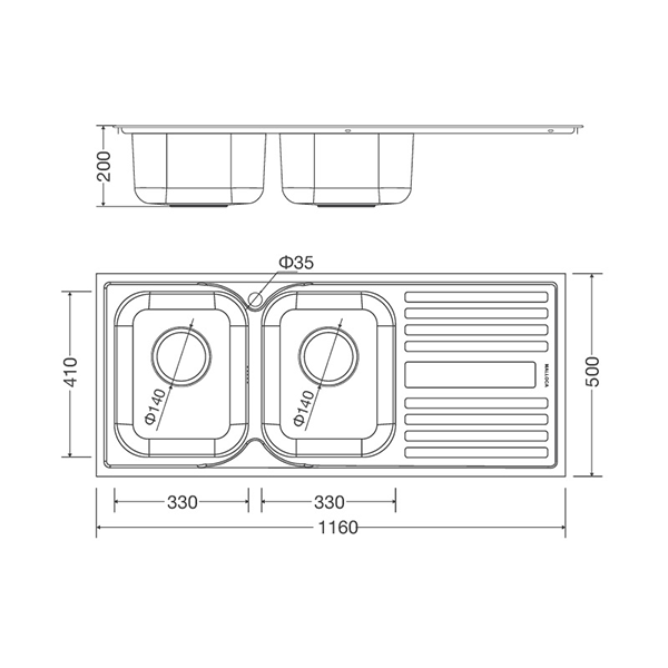 ảnh sản phẩm Chậu rửa chén Malloca MS 1025R NEW