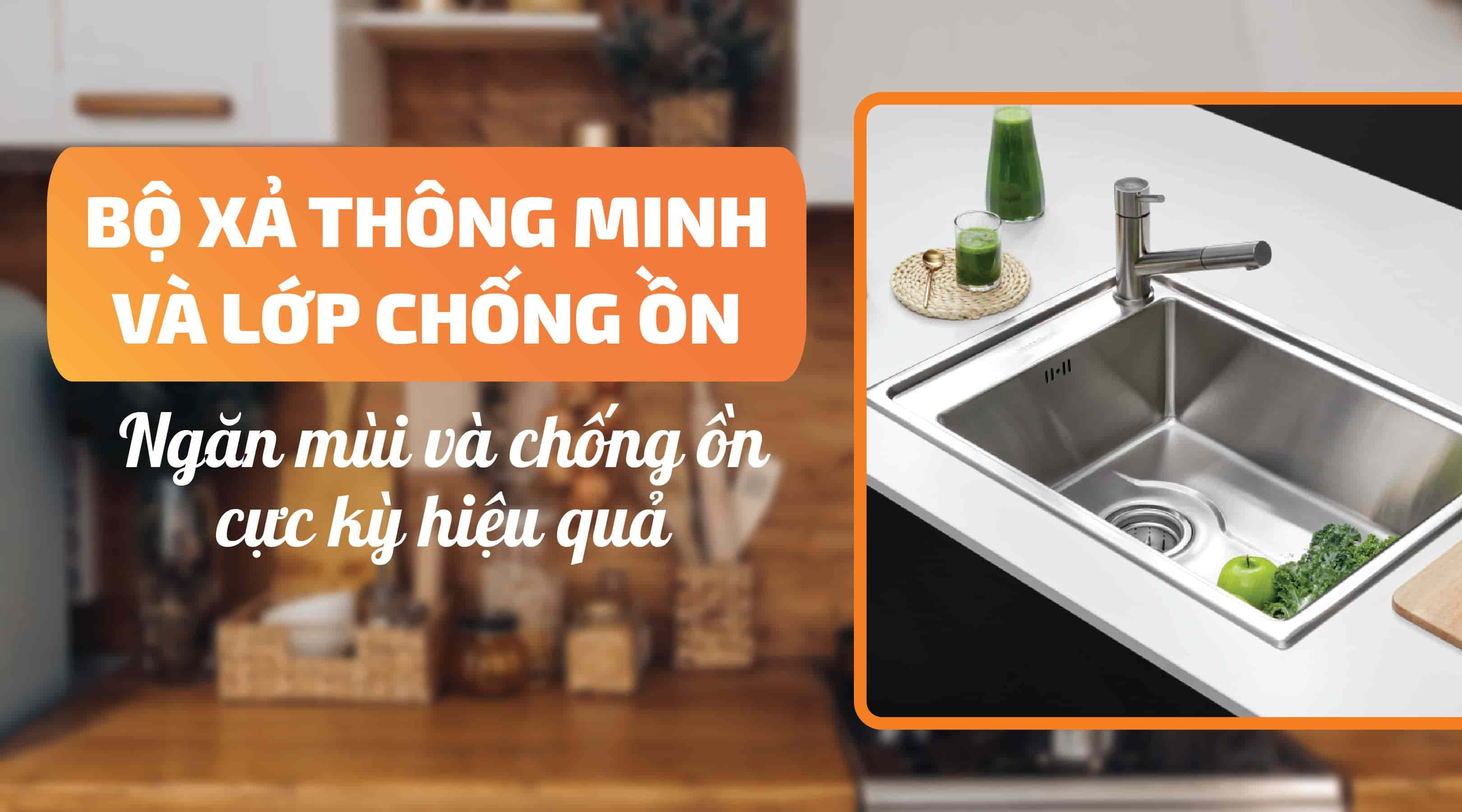 Chậu rửa chén Malloca MS 5066W -  Bộ xả thông minh