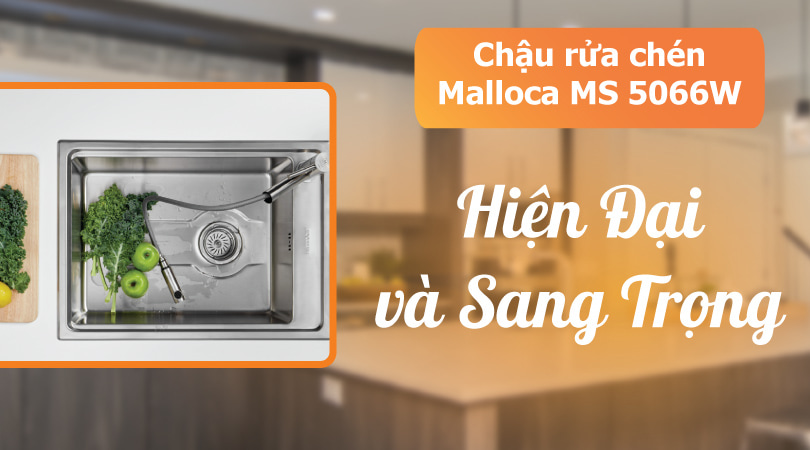 Chậu rửa chén Malloca MS 5066W - Hiện đại và sang trọng