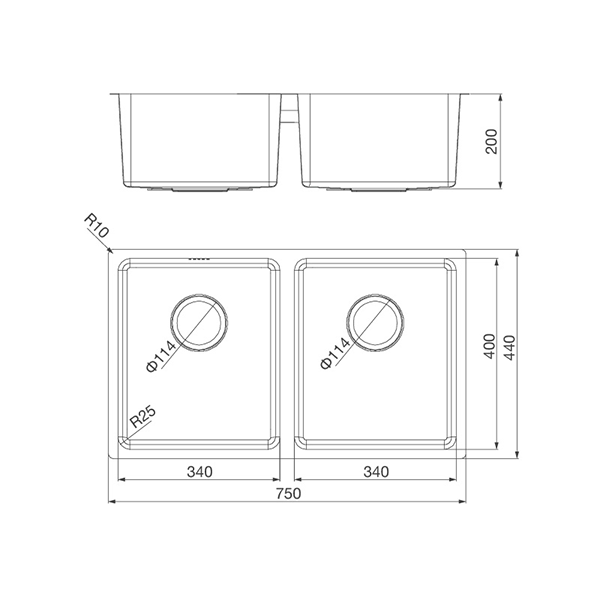 ảnh sản phẩm Chậu rửa chén Malloca MS 6075