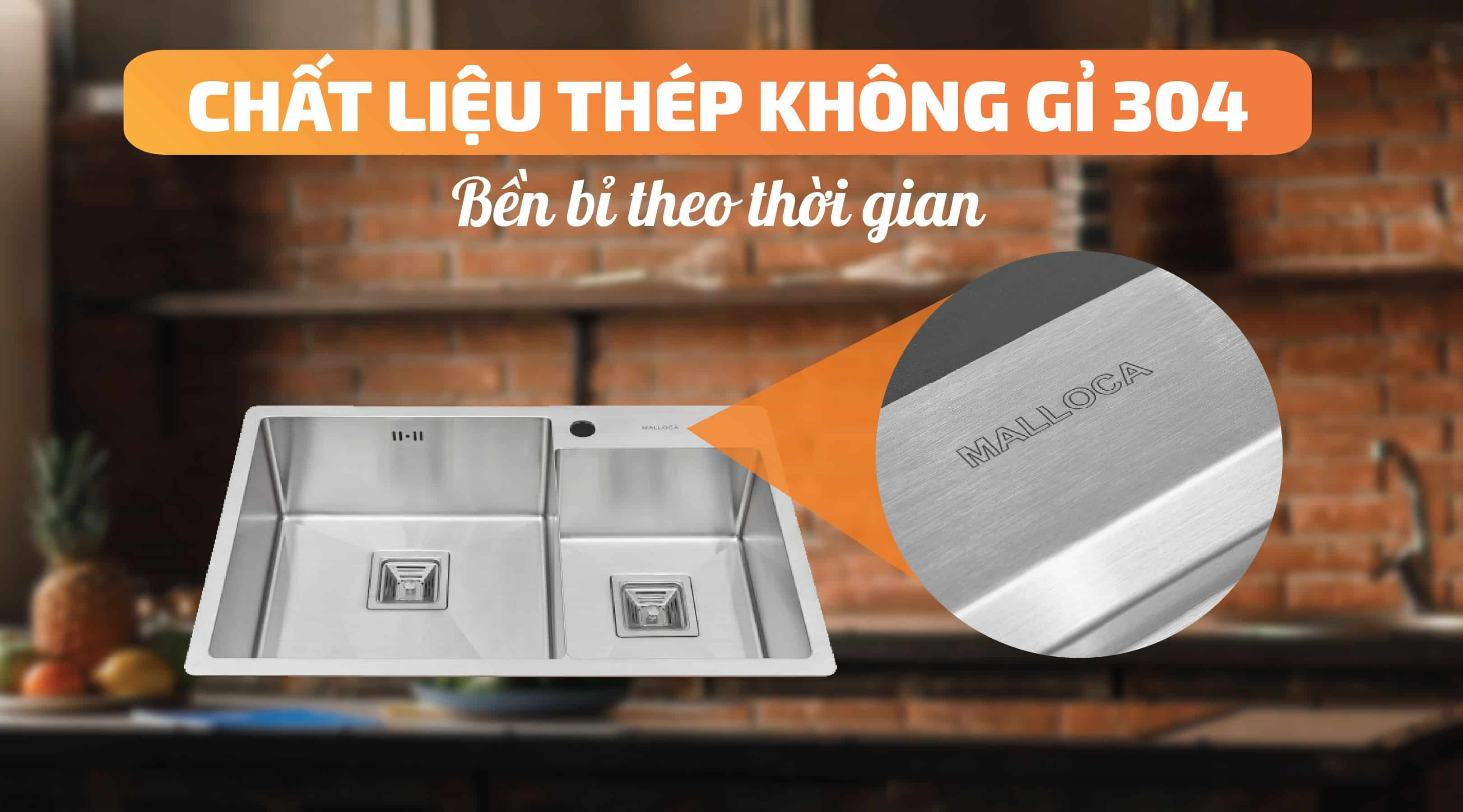 Chậu rửa chén MS 620T - Chống gỉ tối đa