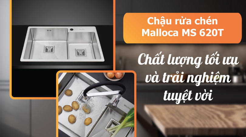 Chậu rửa chén Malloca MS 620T - Chấy lượng tối ưu