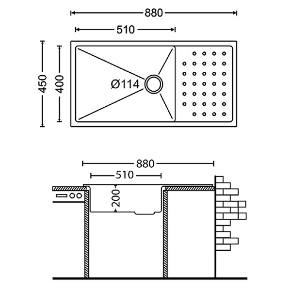 ảnh sản phẩm Chậu rửa inox Carysil IP-D100