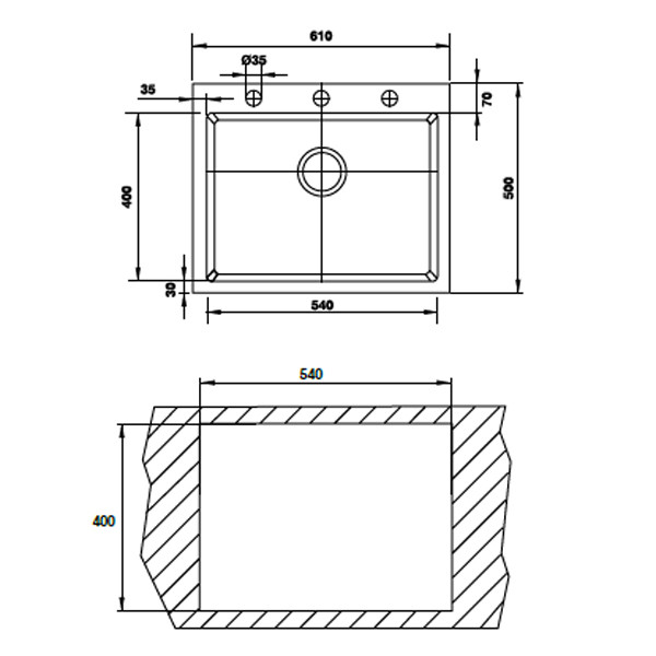 ảnh sản phẩm Chậu rửa chén Hafele HS-G6150 565.84.271