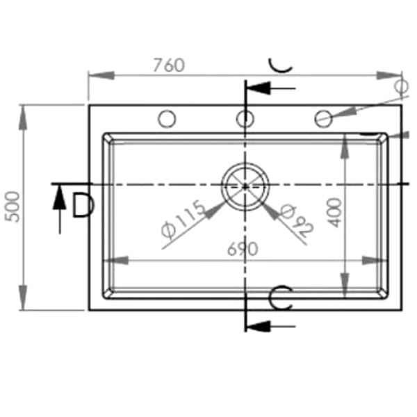 ảnh sản phẩm Chậu rửa chén Hafele HS-G7650 565.84.281