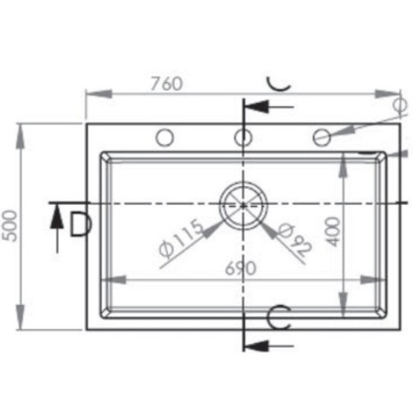 ảnh sản phẩm Chậu rửa chén Hafele HS-G7650 565.84.381