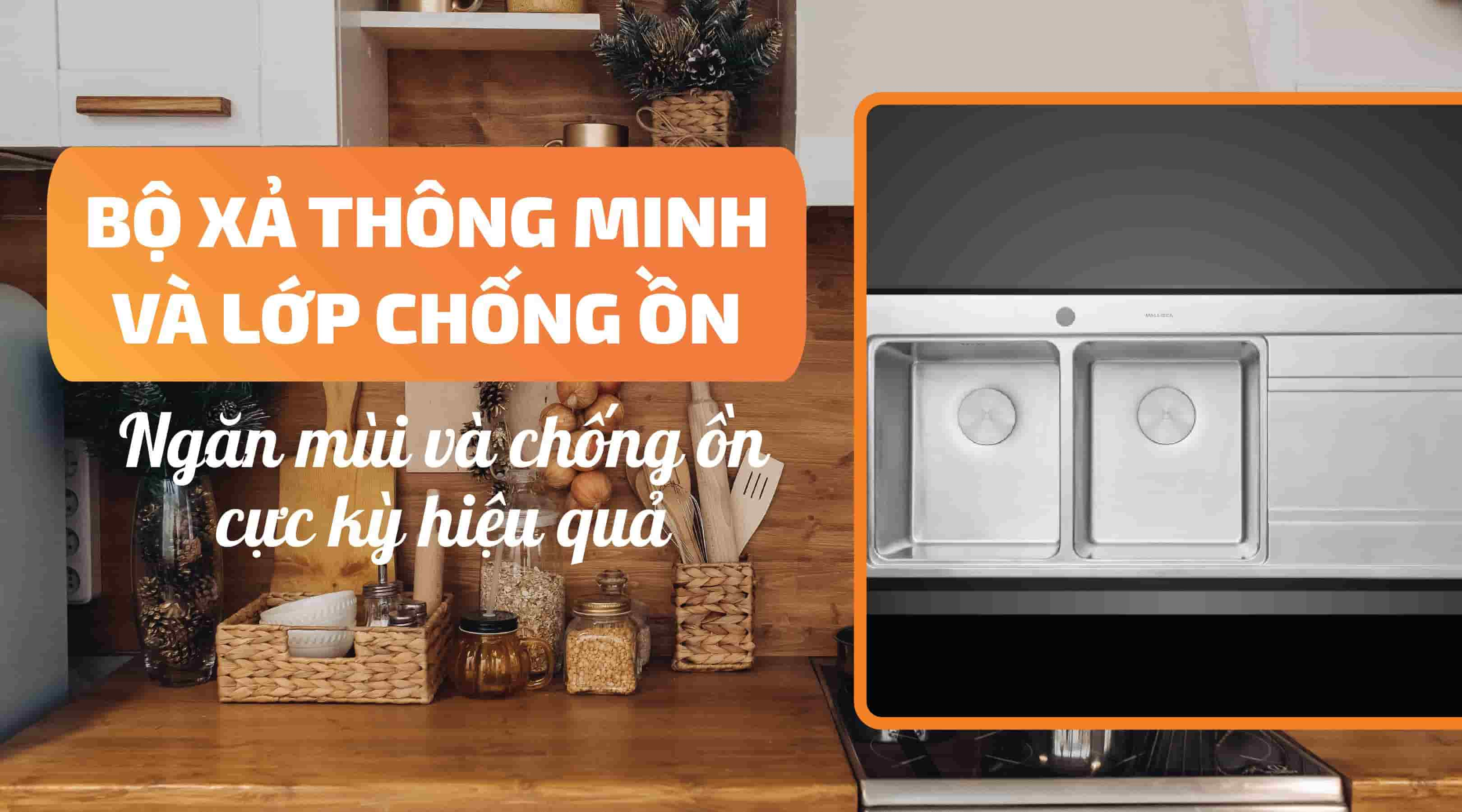 Chậu rửa chén Malloca MS 8804 - Ngăn mùi và chống ồn