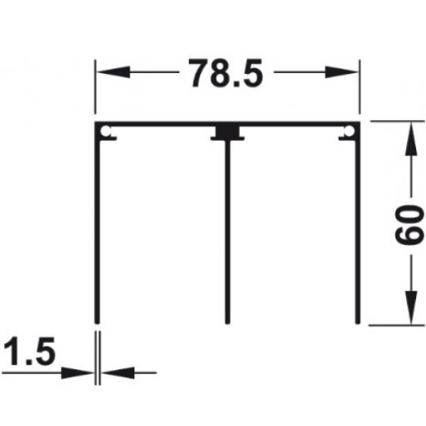 ảnh sản phẩm Ray đôi dẫn hướng trên màu champ Hafele 403.75.386