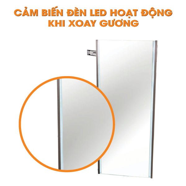 ảnh sản phẩm Gương xoay có đèn Led Hafele 807.95.890