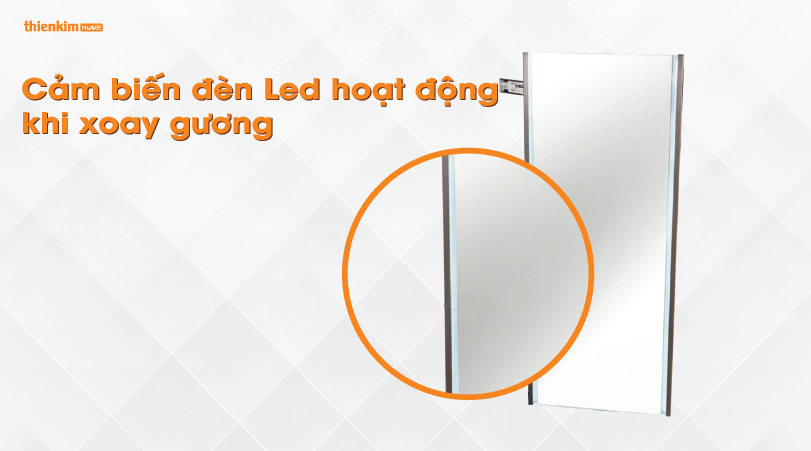 Gương xoay có đèn Led Hafele 807.95.890 có đèn LED