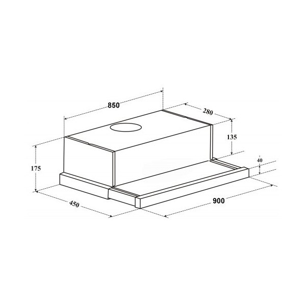 ảnh sản phẩm Máy hút mùi âm tủ Binova BI-26-W-09