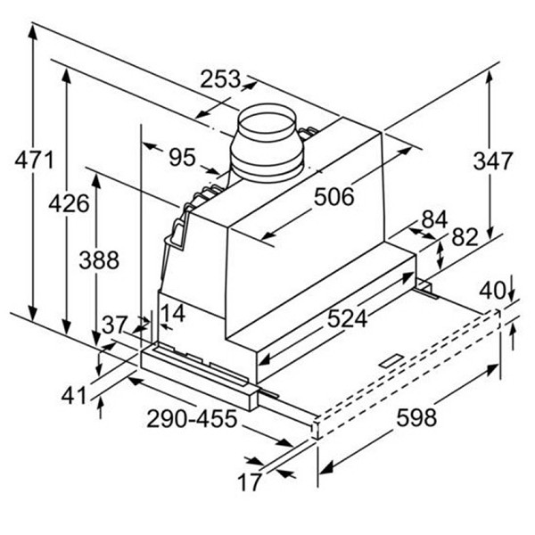 ảnh sản phẩm Máy hút mùi âm tủ Bosch DFS067A50 Serie 4