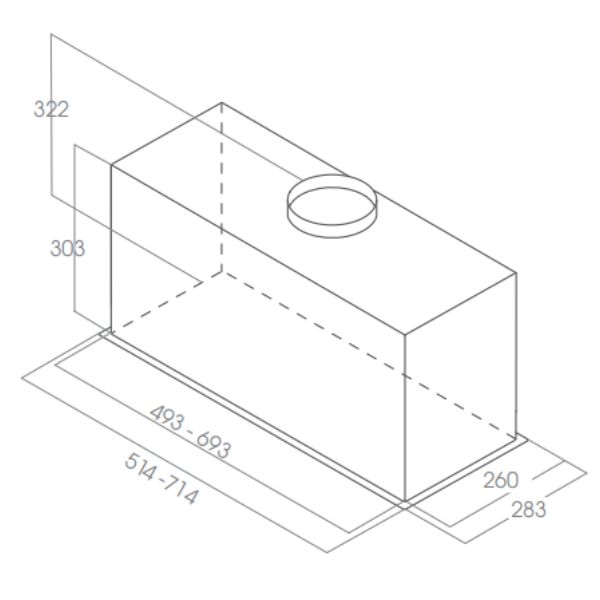 ảnh sản phẩm Máy hút mùi âm tủ Elica LANE BL MAT/A/72 PRF0165834