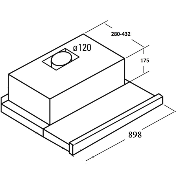 ảnh sản phẩm Máy hút mùi âm tủ Hafele HH-S90A 533.89.003