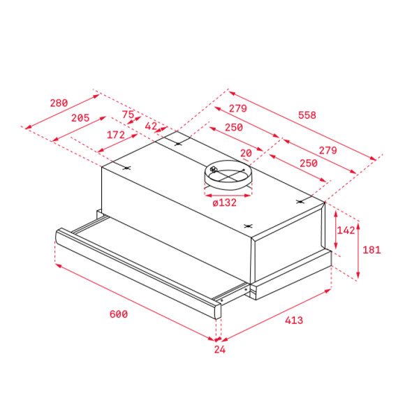 ảnh sản phẩm Máy hút mùi âm tủ Teka TL 6310 40474250