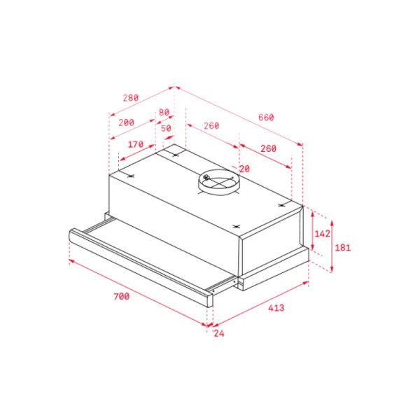 ảnh sản phẩm Máy hút mùi âm tủ Teka TLR2 72 SS 113070002