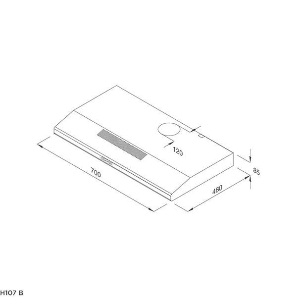 ảnh sản phẩm Máy hút mùi cổ điển Malloca H107B