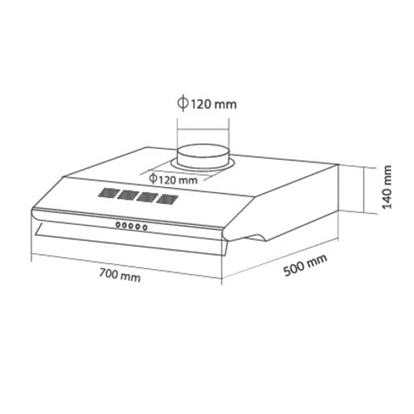 ảnh sản phẩm Máy hút mùi Eurosun EH-70C18S